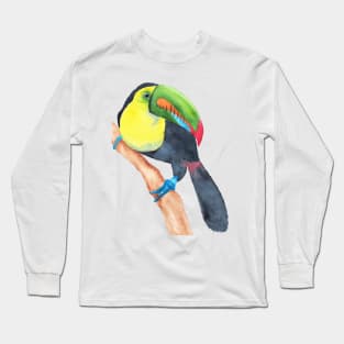 Toucan tocard watercolor Long Sleeve T-Shirt